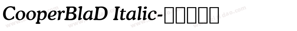 CooperBlaD Italic字体转换